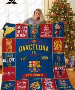Barcelona FC EST 1899 Collection Quilt Blanket - Show Your Love for the Team
