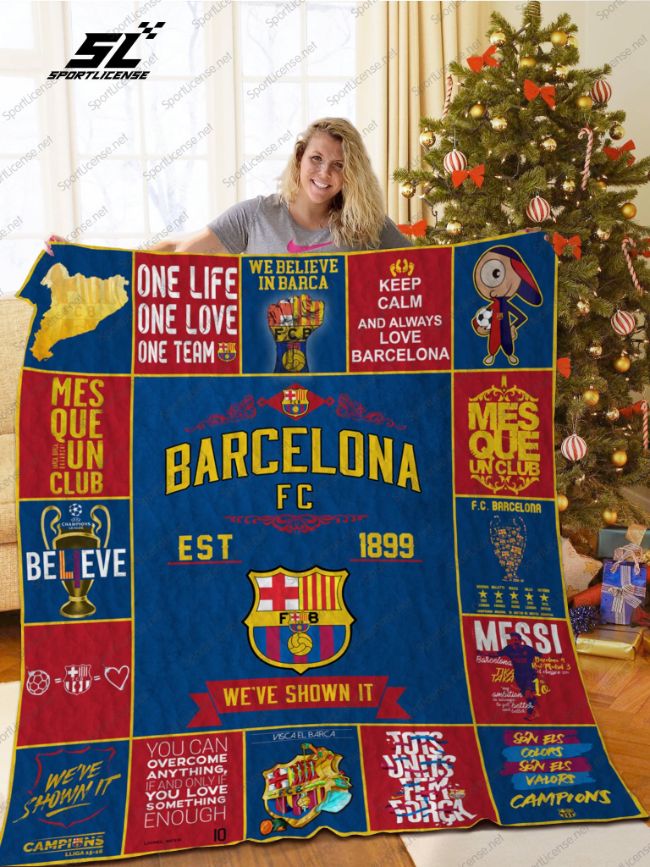 Barcelona FC EST 1899 Collection Quilt Blanket - Show Your Love for the Team