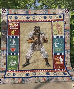 Baseball Catcher Quilt Blanket - Perfect for Sports Fans