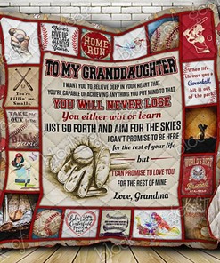 Baseball Fan Quilt Bedding Set for Granddaughter