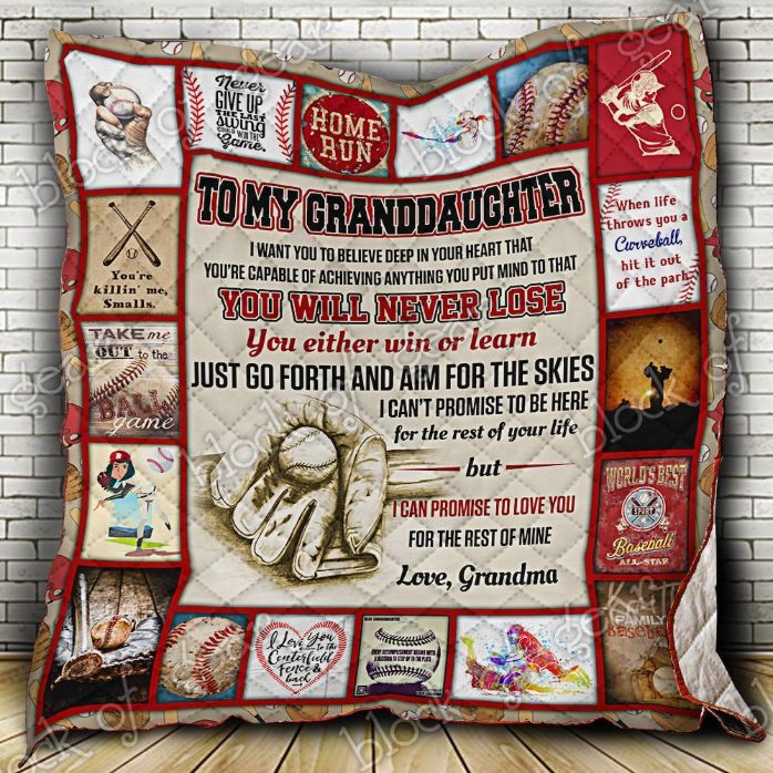 Baseball Fan Quilt Bedding Set for Granddaughter