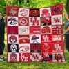 Baseball Ncaa Houston Cougars Quilt Bedding Set with Soft Quilt Blanket