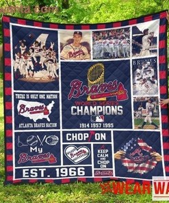 Baseball Team Atlanta Braves Quilt Blanket For Fan - Atlanta Braves Fans Will Love this Quilt Bedding Set