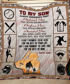 Baseball To My Son You All Your Dreams Personalized Quilt Bedding Set for Kids