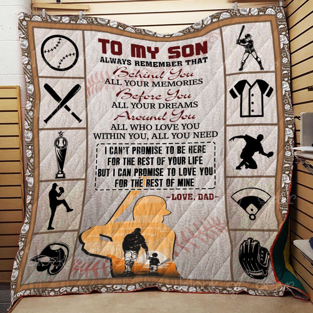 Baseball To My Son You All Your Dreams Personalized Quilt Bedding Set for Kids