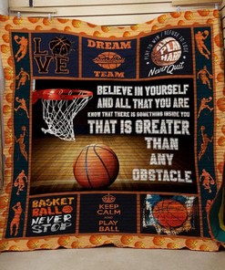Basketball Never Stop Quilt Bedding Set - Perfect Gifts for Basketball Fans
