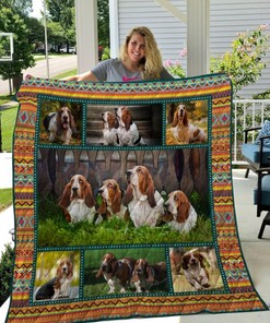 Basset Hound Dog Quilt Blanket for Pet Lovers