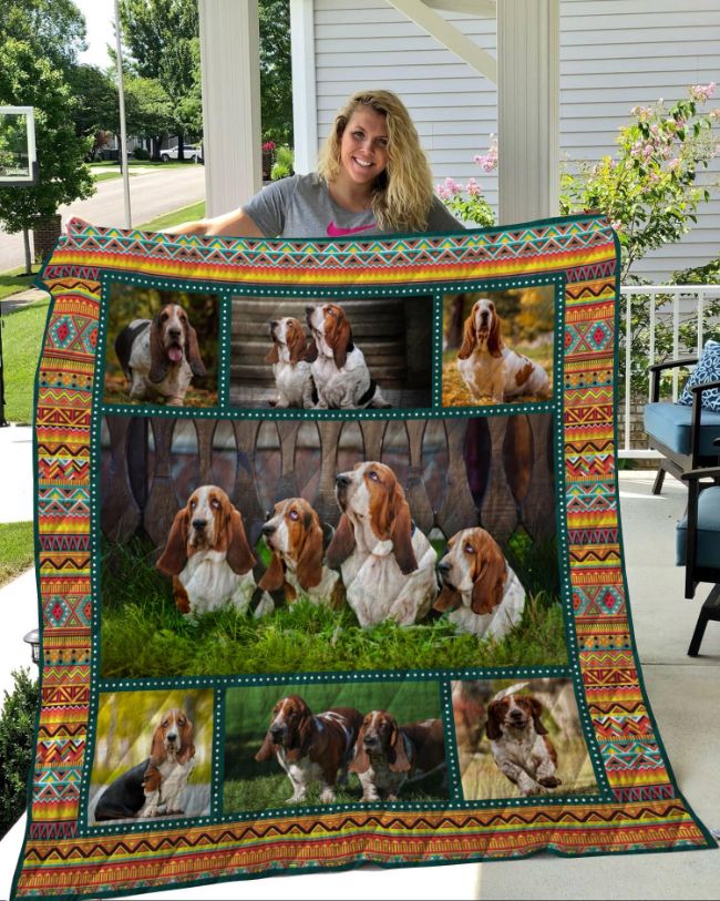 Basset Hound Dog Quilt Blanket for Pet Lovers