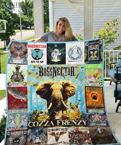 Bassnectar Albums Quilt Blanket for Fans Ver 17 DUP with Quotes, Bed Set Vintage