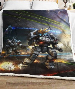 Battletech Fleece Blanket V4 with Quotes, Full Size Quilt Bed Set