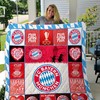 Bayern Munich Logo Quilt Bedding Set with Full Size Quilt Bed Set, Perfect Gifts for Soccer Fans