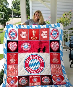 Bayern Munich Logo Quilt Bedding Set with Full Size Quilt Bed Set, Perfect Gifts for Soccer Fans