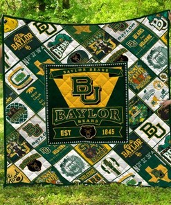 Baylor Bears Collected Ncaa Quilt Bedding Set with Soft Quilt Blanket for Fans