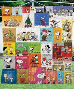Bc Peanuts Christmas Quilt Blanket for Festive Home Decor