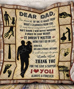 Be Your Little Girl To My Dad I'll Always Be - Personalized Quilt Blanket Father's Day Gift Quilt Bedding Set