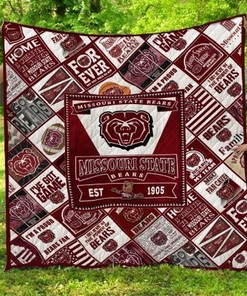 Bears Fan Ncaa Missouri State Bears Quilt Bedding Set with Soft Quilt Blanket for Fans