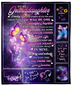 Beautiful Butterfly Galaxy Themed Blanket for Granddaughters