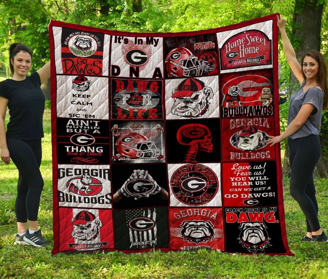 Beautiful Georgia Bulldogs Go Dawgs Quilt Blanket - Show Your Support for the Team