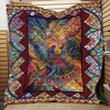 Beautiful Peacock Design Hippie Quilt Bedding Set for Fans