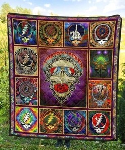Beautiful The Grateful Dead Head Gift for Music Fan Quilt Bedding Set
