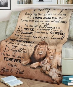 Bedding Set- To My Daughter Be Brave Strong And The Best Of Yourself Quilt Bedding Set for Teens.