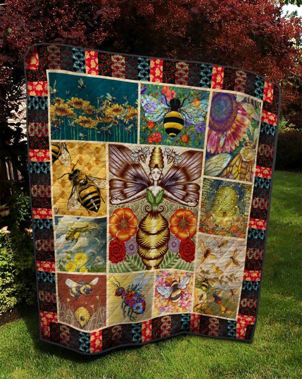 Bee TNT0604 1 Quilt Blanket with Full Size Quilt Bed Set
