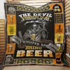 Beer I Whisper Back Bring Beer Quilt Blanket with Cute Bed Set