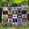 Beetle Quilt Blanket with Quotes for Kids, Bed Set Vintage