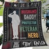 Best Dad Ever Veteran Blanket: Celebrate Fatherhood