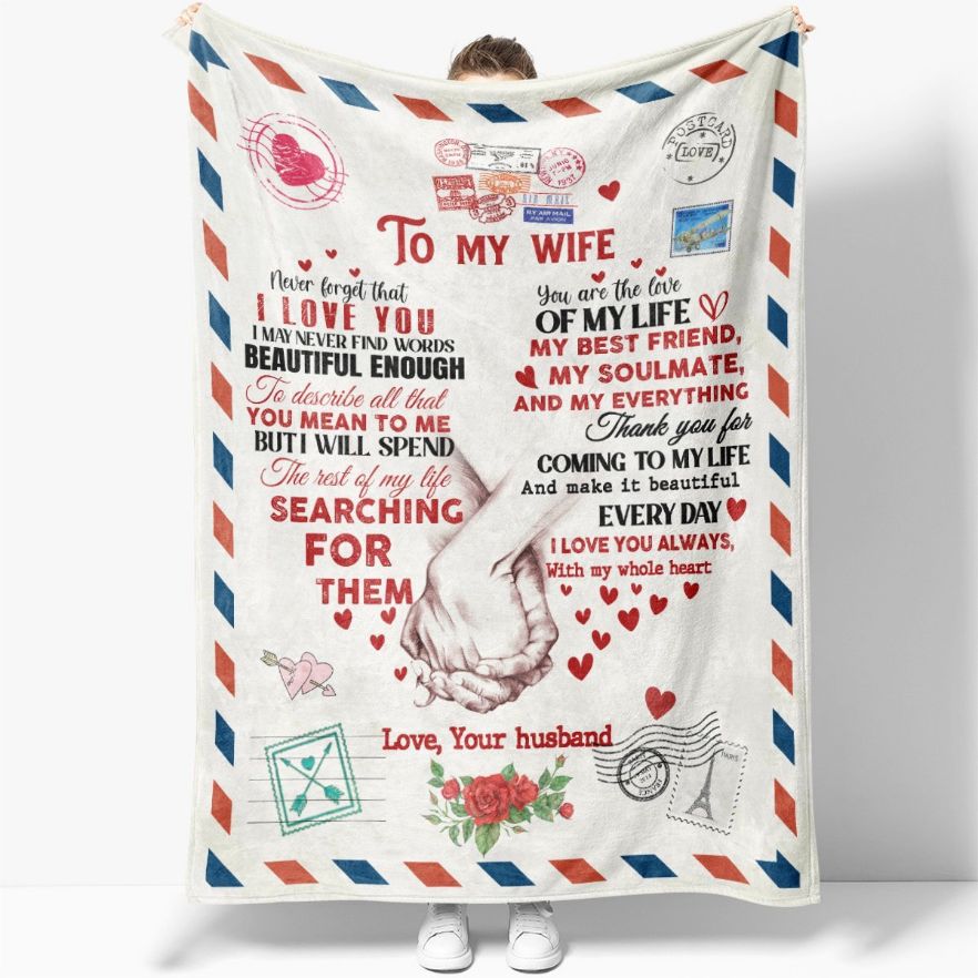 Best Friends To My Wife You're My Best Friend Heart Love Letter Quilt Bedding Set for Wife From Husband