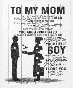 Best Gift for Loving Moms from Sons – Fleece Blanket