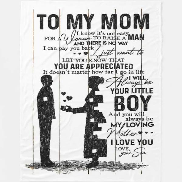 Best Gift for Loving Moms from Sons – Fleece Blanket