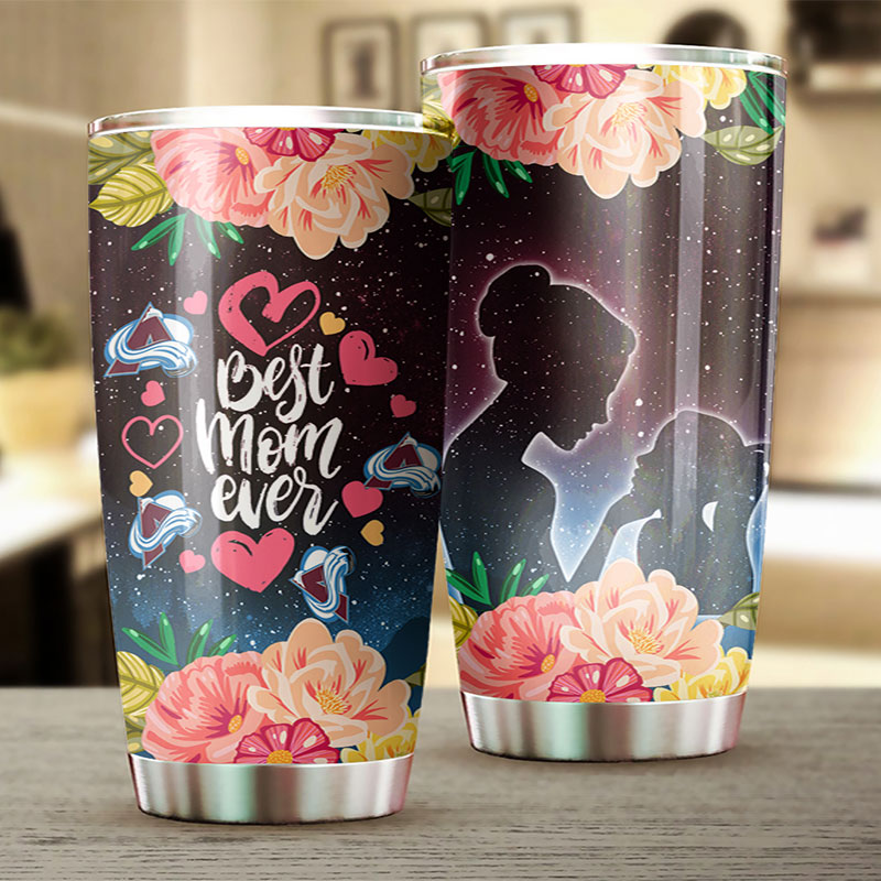 Best Mom Ever Deserves This Cool Flower Avalanche NHL Tumbler - Image 2