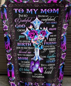 Best Mothers Day Ideas for Mom- You Are My Confidant Fleece Quilt Bedding Set.