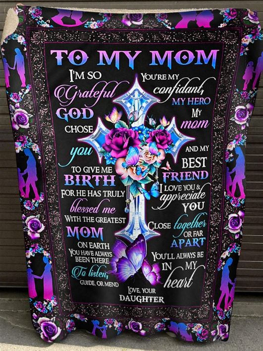 Best Mothers Day Ideas for Mom- You Are My Confidant Fleece Quilt Bedding Set.