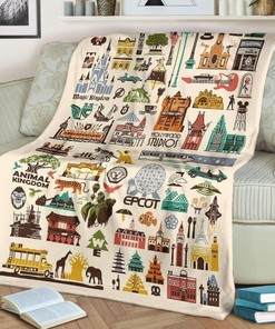 Best Seller Four Parks Icons Fleece Quilt Bedding Set Gift