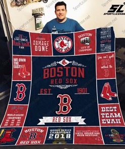 Best Team Evah Boston Red Sox Collected Quilt Blanket with Full Size Quilt Bed Set