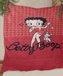 Betty Boop Love Christmas Gifts Lover Quilt Bedding Set with Quilt Blanket
