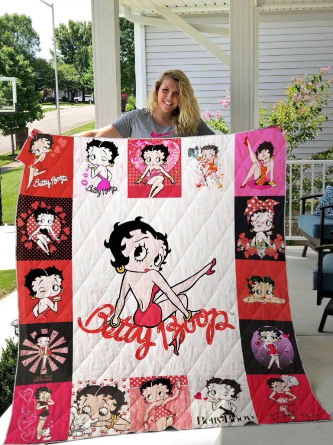 Betty Boop Quilt Bedding Set - Retro and Playful Quilt Set for Fans of the Classic Cartoon Character
