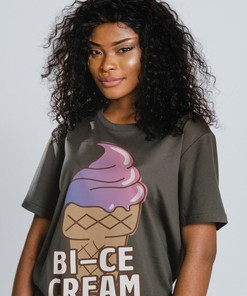 Bi-Ce Cream Funny Bisexual Pride Shirt - Pocket Ice Cream Tshirt for Bi-Pride, Unique Pride Shirt for Men and Women