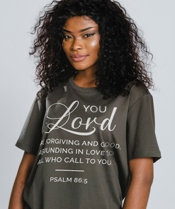 Bible Verse Psalm 86:5 Tee - Christian Apparel for Women - Movie Shirts for Men and Women