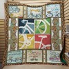 Bicycle Life Is A Beautiful Ride Quilt Bedding Set for Cyclists
