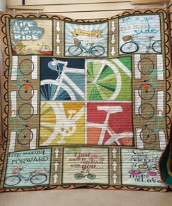 Bicycle Life Is A Beautiful Ride Quilt Bedding Set for Cyclists