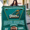 Big Coastal Carolina Chanticleers Ncaa Quilt Bedding Set with Soft Quilt Blanket for Fans