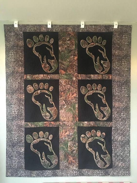 Bigfoot Camo Quilt Blanket: Perfect For Any Outdoorsman