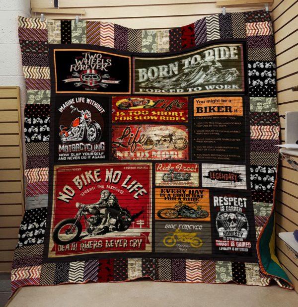 Biker 190223006 Quilt Bedding Set for Motorcycle Riders and Enthusiasts