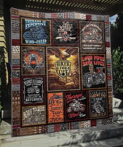 Biker's Adventure for Life No96 Quilt Blanket