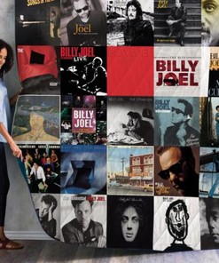 Billy Joel Albums Vintage Quilt Blanket for Music Lovers