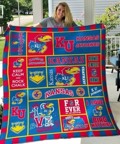 Bird Watching NCAA Kansas Jayhawks Collection Quilt Blanket