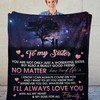 Birthday Gift for Sister: I'll Always Love You Fleece Blanket